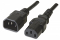 Cavo prolunga VDE C13 F a C14 M 1 m nero