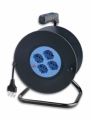 Avvolgicavo 4 prese bipasso/schuko 25 mt