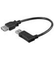 Cavo USB 2.0 A maschio angolato/A femmina 0,15 m
