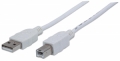 Cavo USB 2.0 A maschio/B maschio 1.8m Bianco