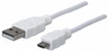 Cavo USB 2.0 A maschio/Micro B maschio 1m Bianco