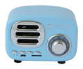 Radio Speaker Bluetooth Wireless, Design Radio Classico, azzurro